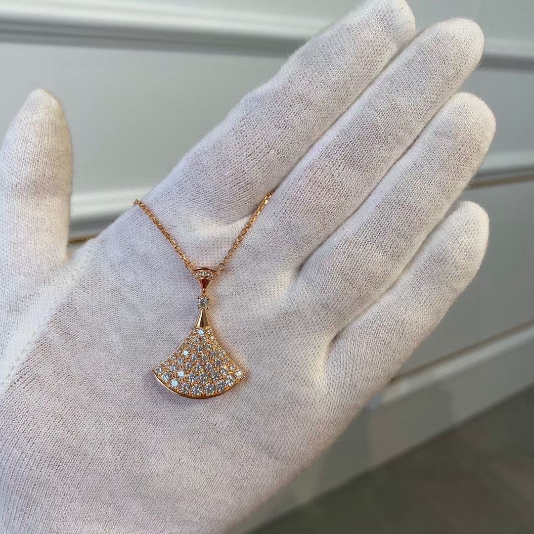 Bvlgari Dream Pave Diamond Necklace - 18K Gold