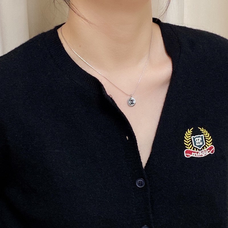 Chanel Round Logo Necklace