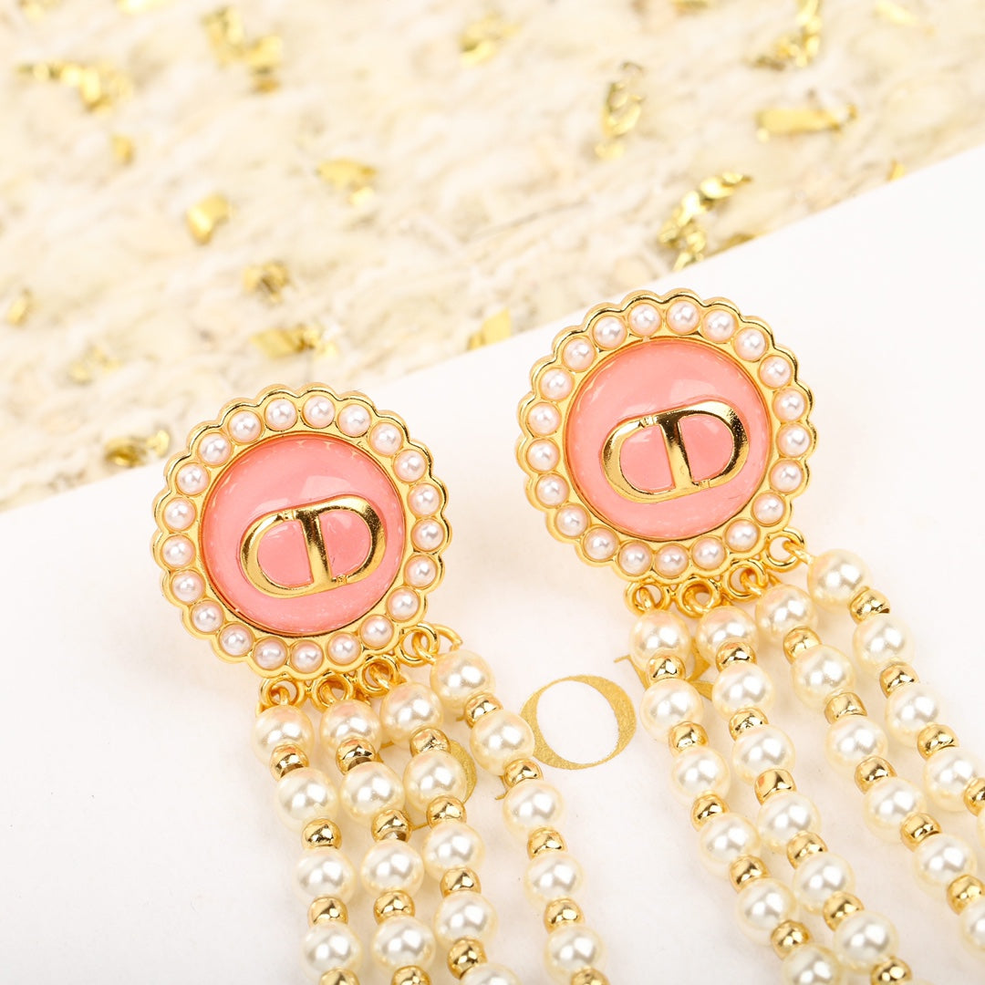Dior Petit CD Tassel Earrings
