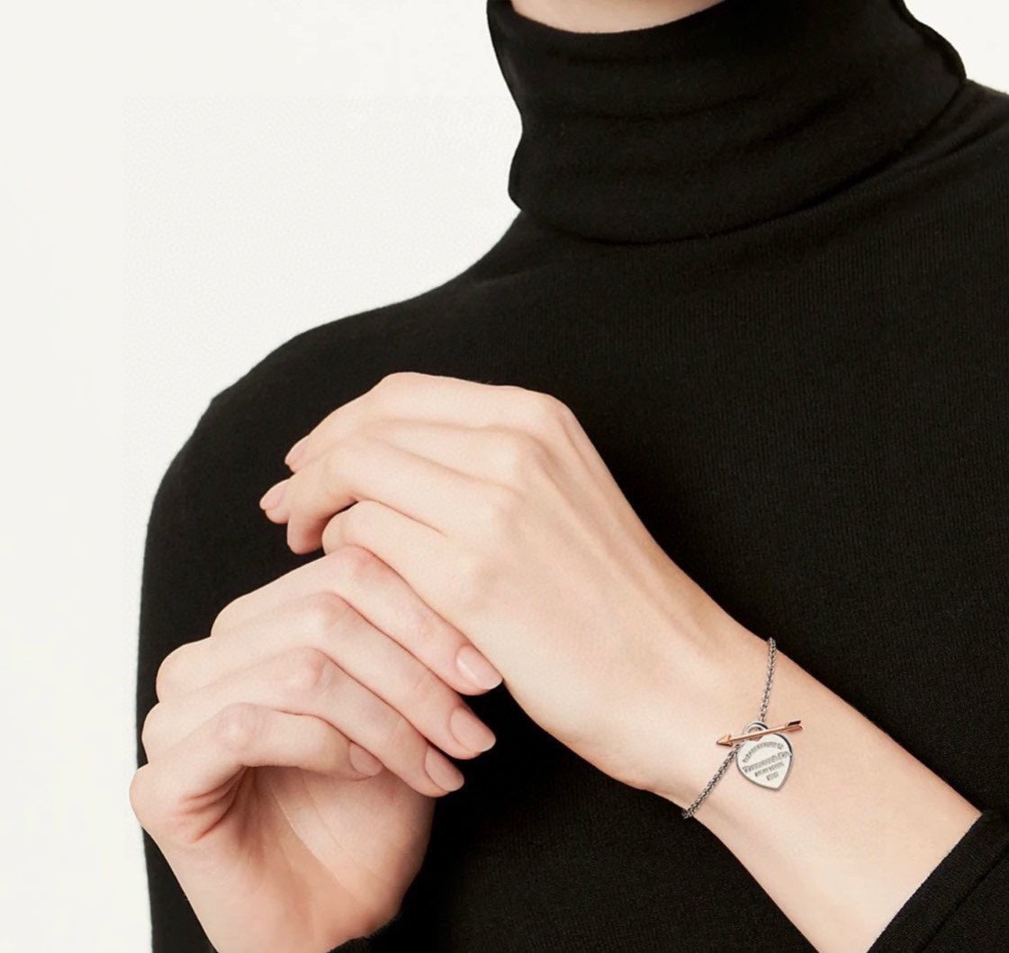 Return to Tiffany Lovestruck Heart Tag Bracelet - 18K White Gold