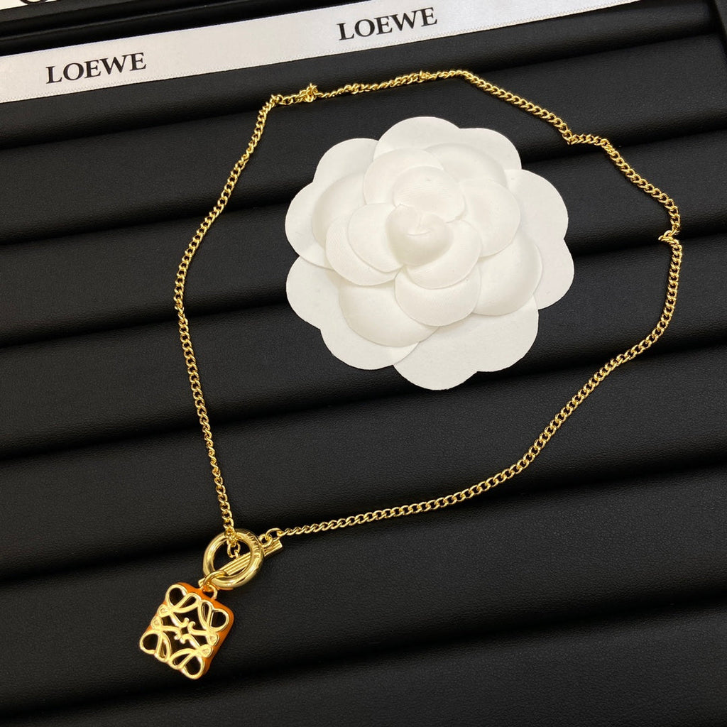 LOEWE Anagram Pendant Necklace