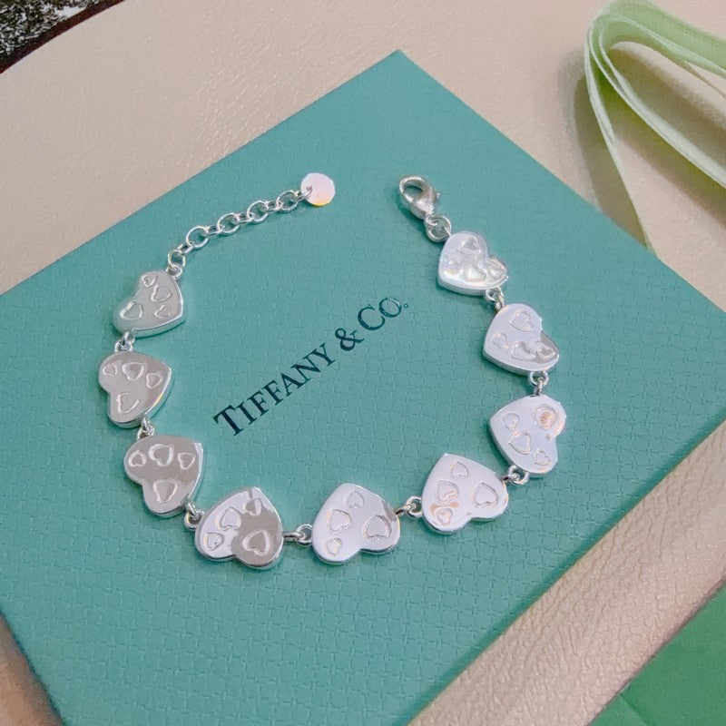 Return to Tiffany Blue Heart Tag Bracelet - 18K White Gold