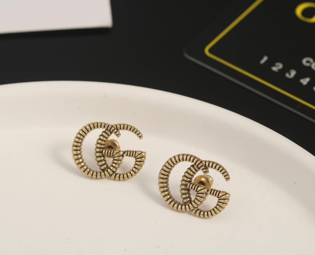 Gucci Double G Earrings - 1.6 cm Height - 18K Yellow Gold