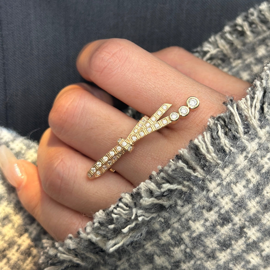 Chanel Ruban Diamond Ring - 18K Rose Gold