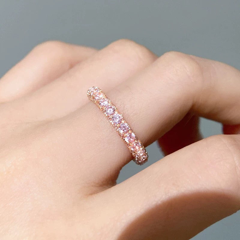 Tiffany Pink Crystal Ring - 18K Rose Gold