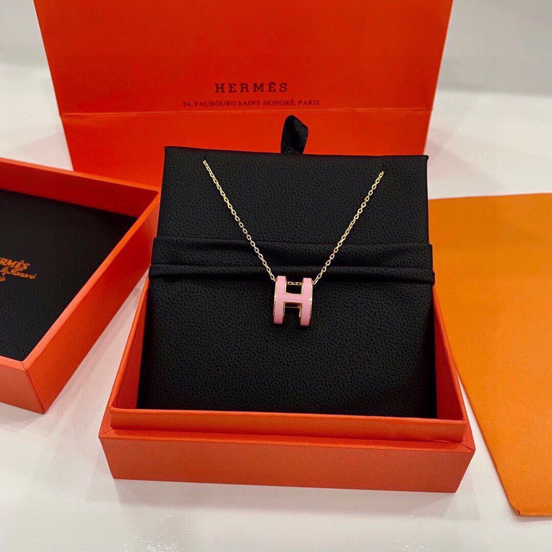 Hermes Mini Pop Pink Necklace