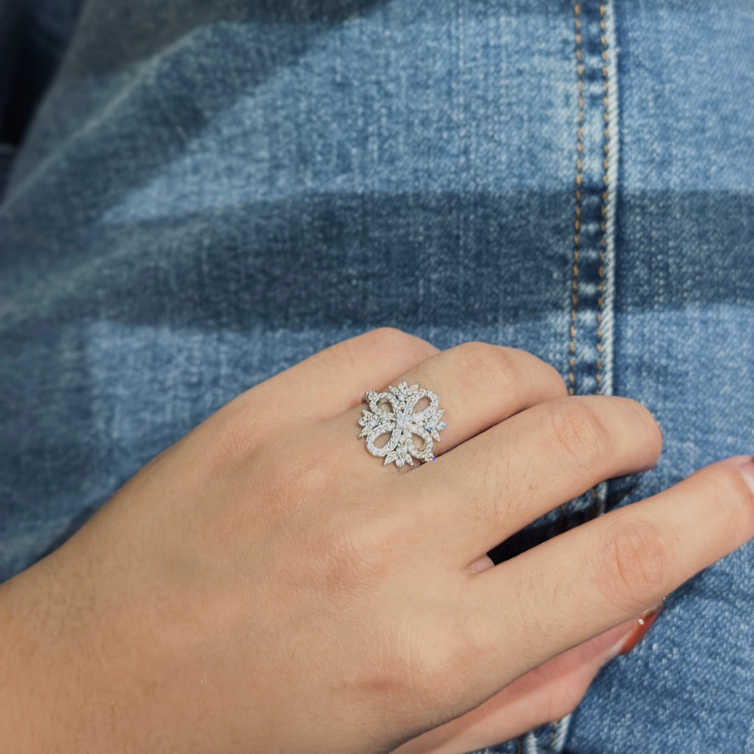 Tiffany Vintage Flower Ring - 18K White Gold