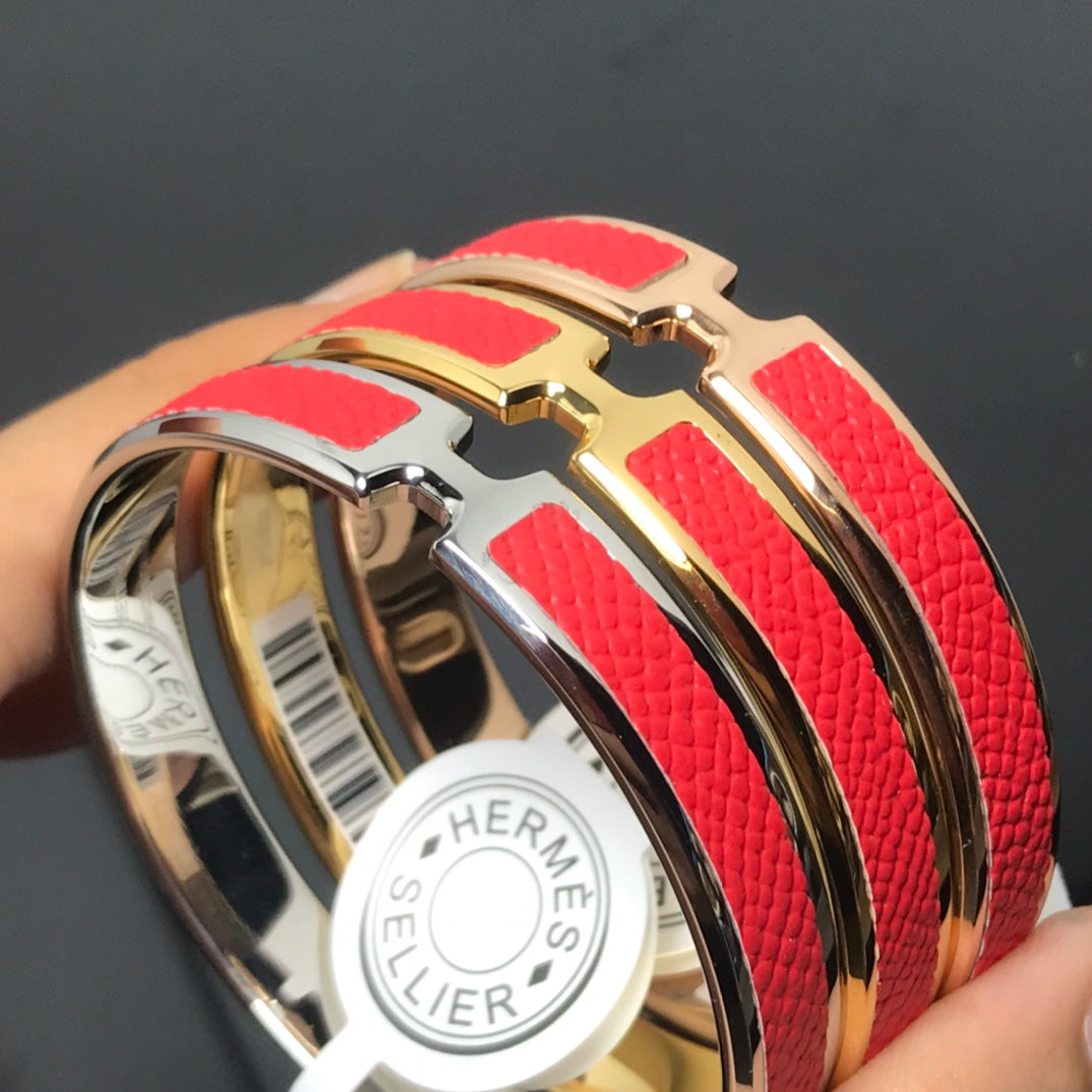 Hermes Olympe Red Bracelet