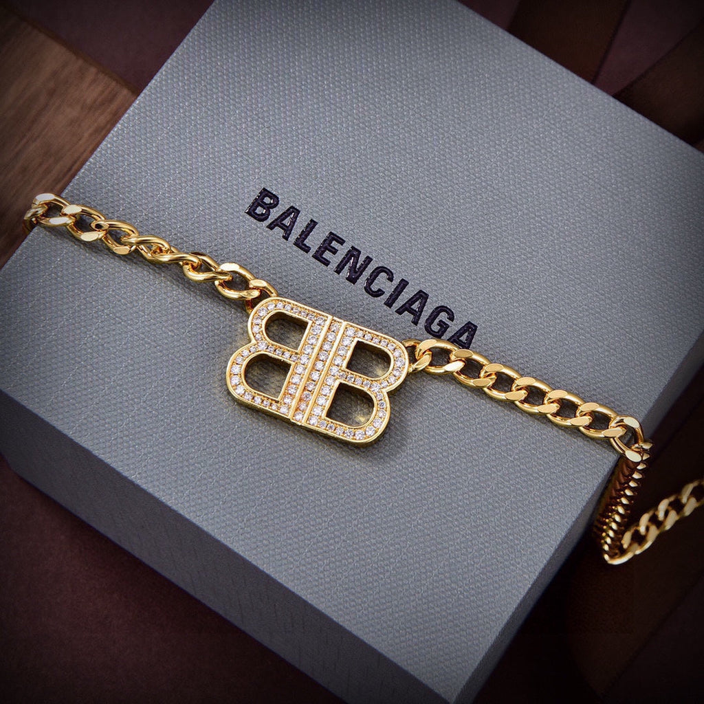 Balenciaga Icon Chain Diamond Necklace