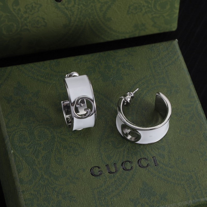 Gucci Double G Color Enamel Earrings - 18K Gold