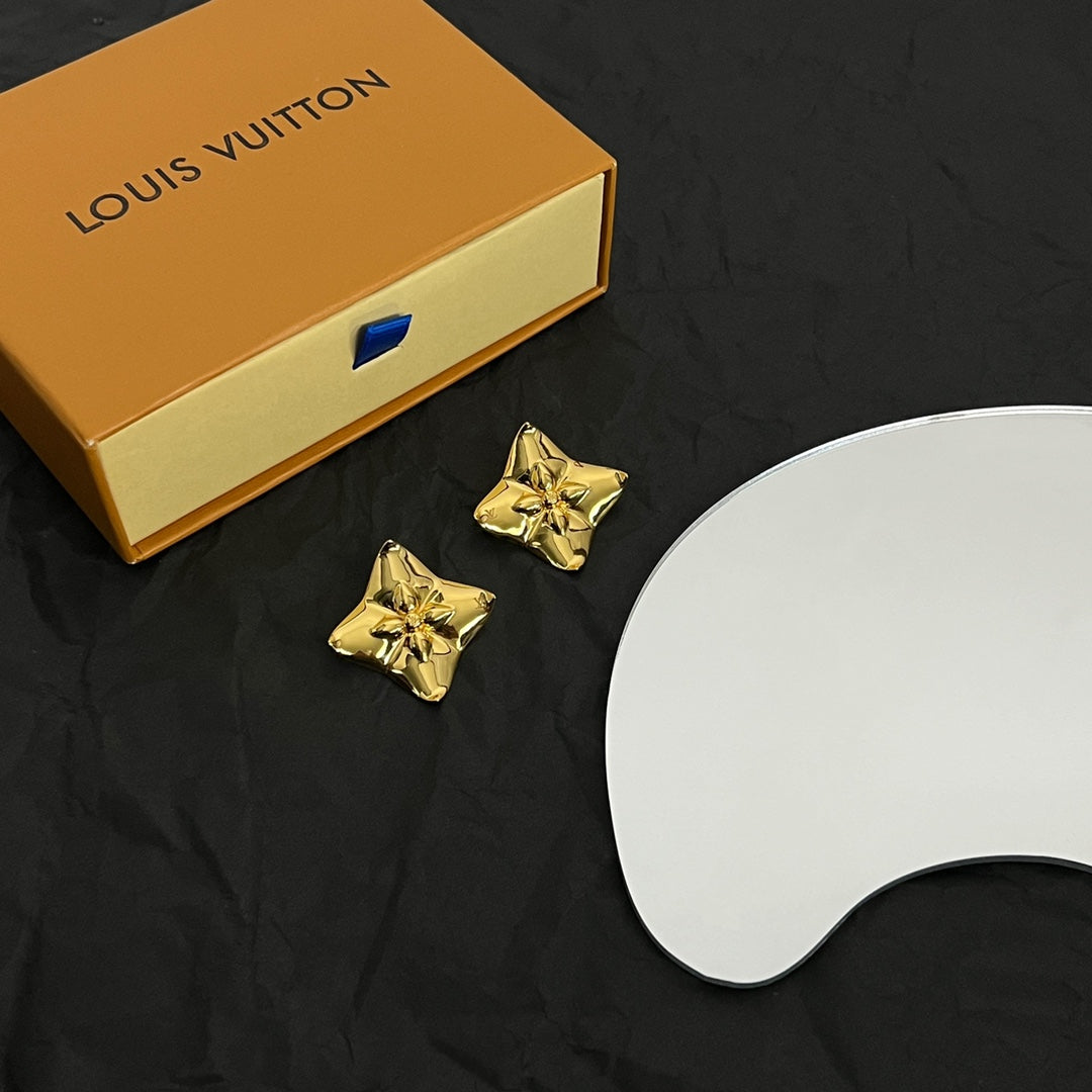 Louis Vuitton Futura Earrings - 18K Yellow Gold