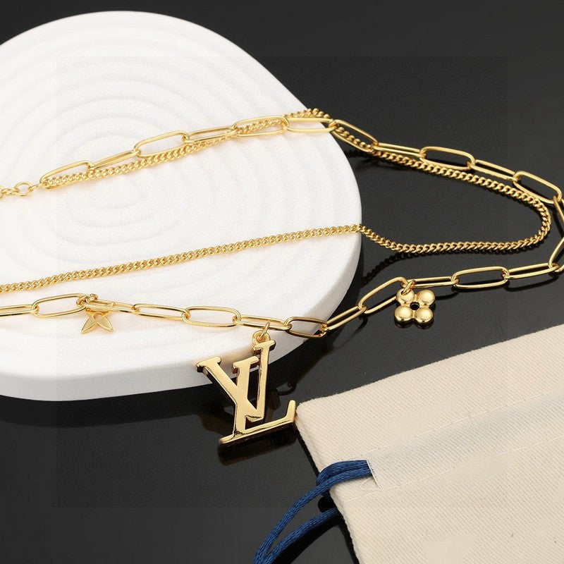 Louis Vuitton Pink Crystal Necklace
