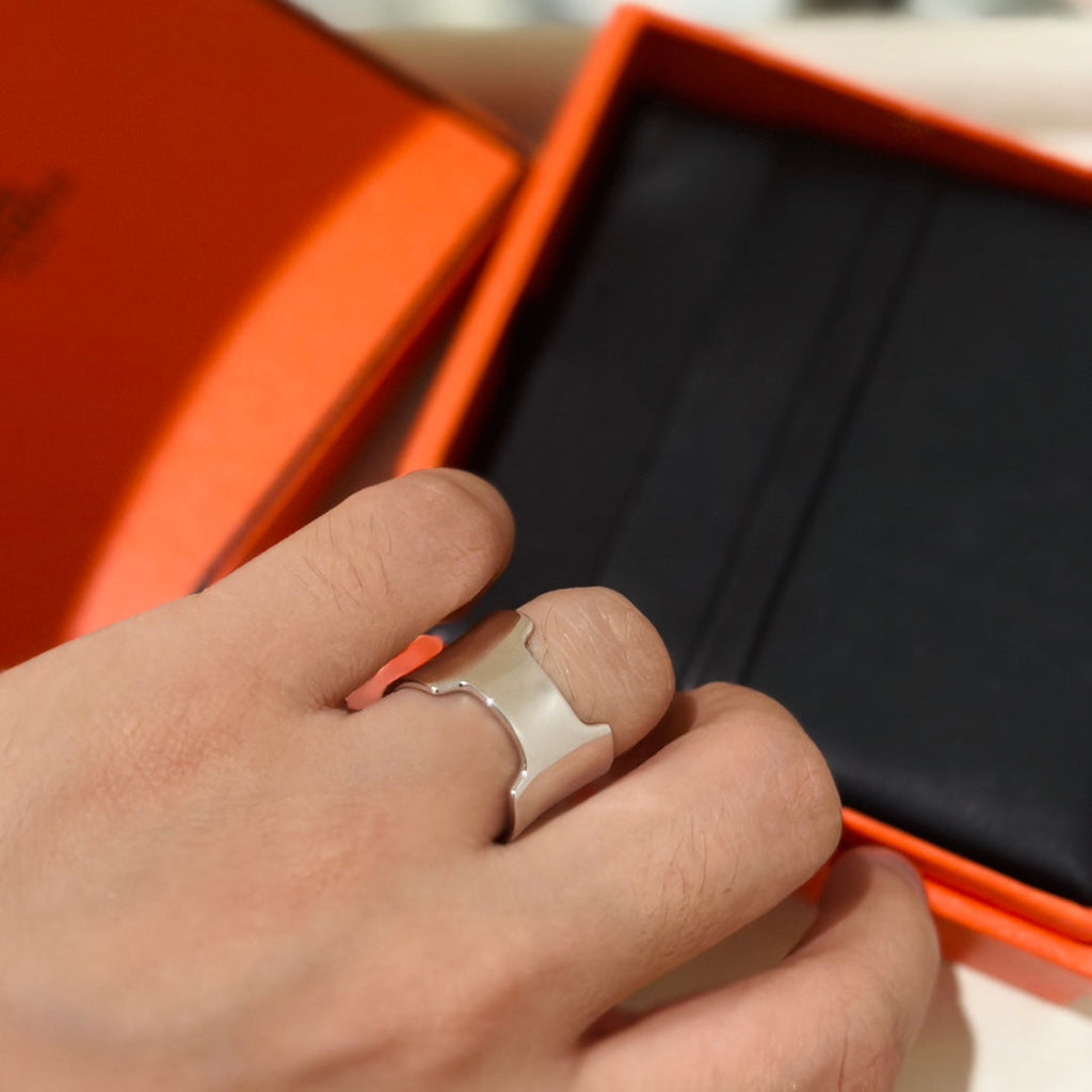 Hermes Amazone Large Ring - 18K White Gold