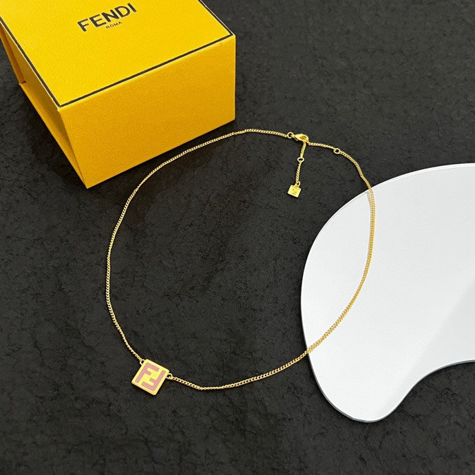 Fendi Forever Pink Necklace - 18K Gold