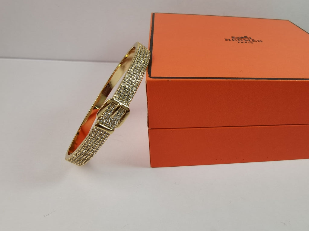 Hermes Kelly Diamond Vintage Bracelet - 18K Gold