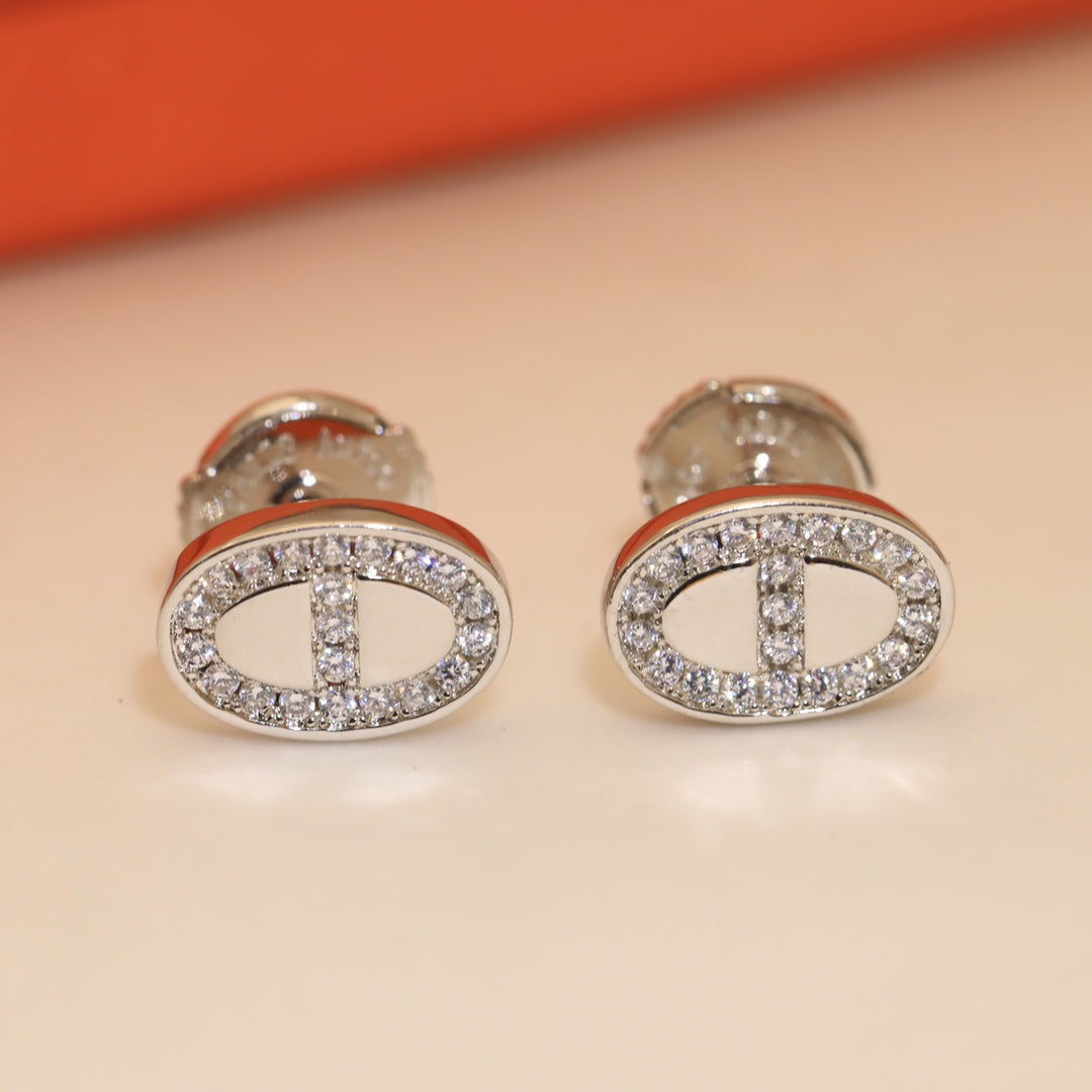 Hermes Mini Farandole Diamond Earrings