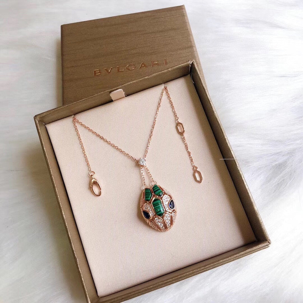 Bvlgari Serpenti Malachite Necklace - 18K Gold