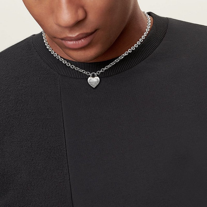 Return to Tiffany Full Heart Tag Chain Necklace