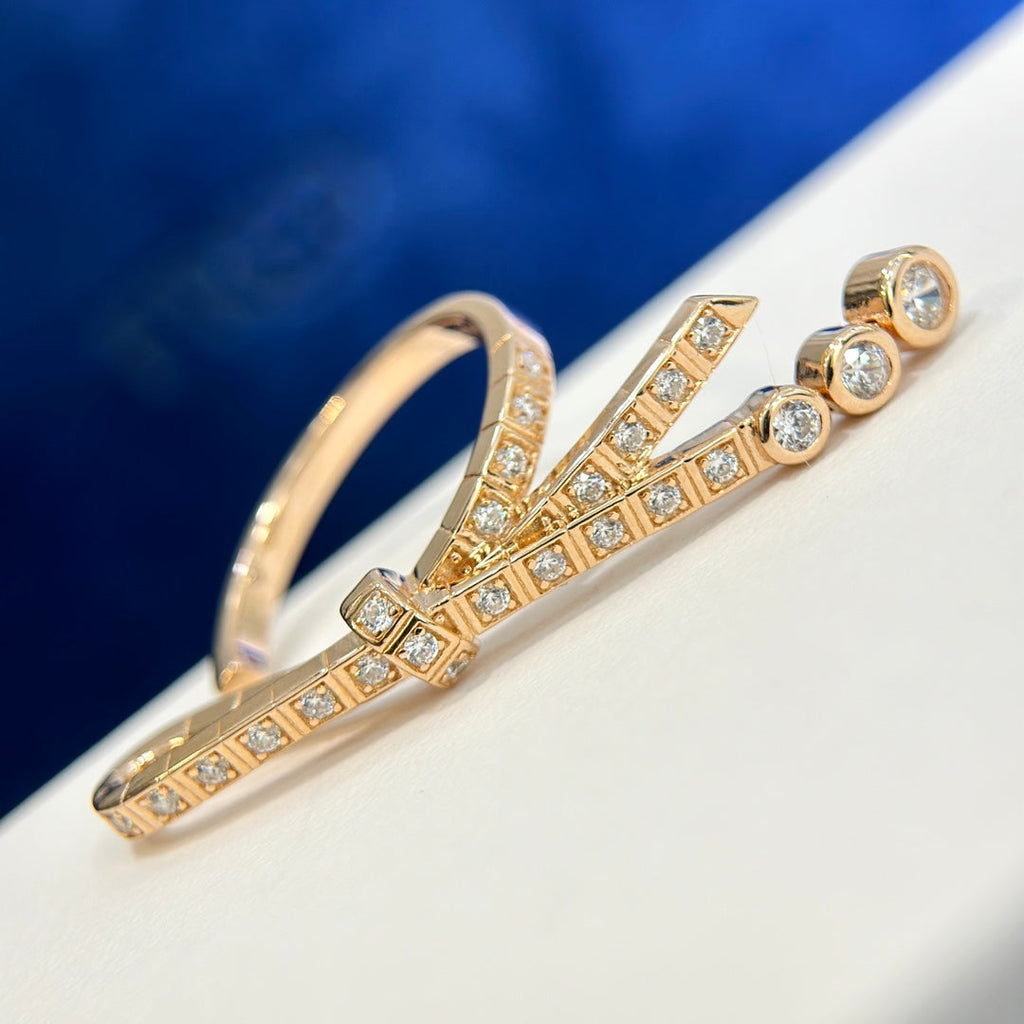 Chanel Ruban Diamond Ring - 18K Rose Gold