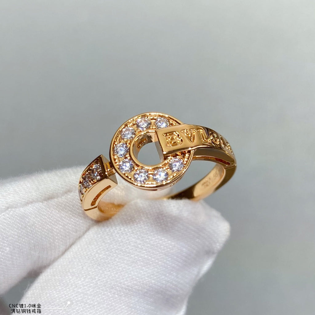 Bvlgari Moissanite Ring - 18K Rose Gold
