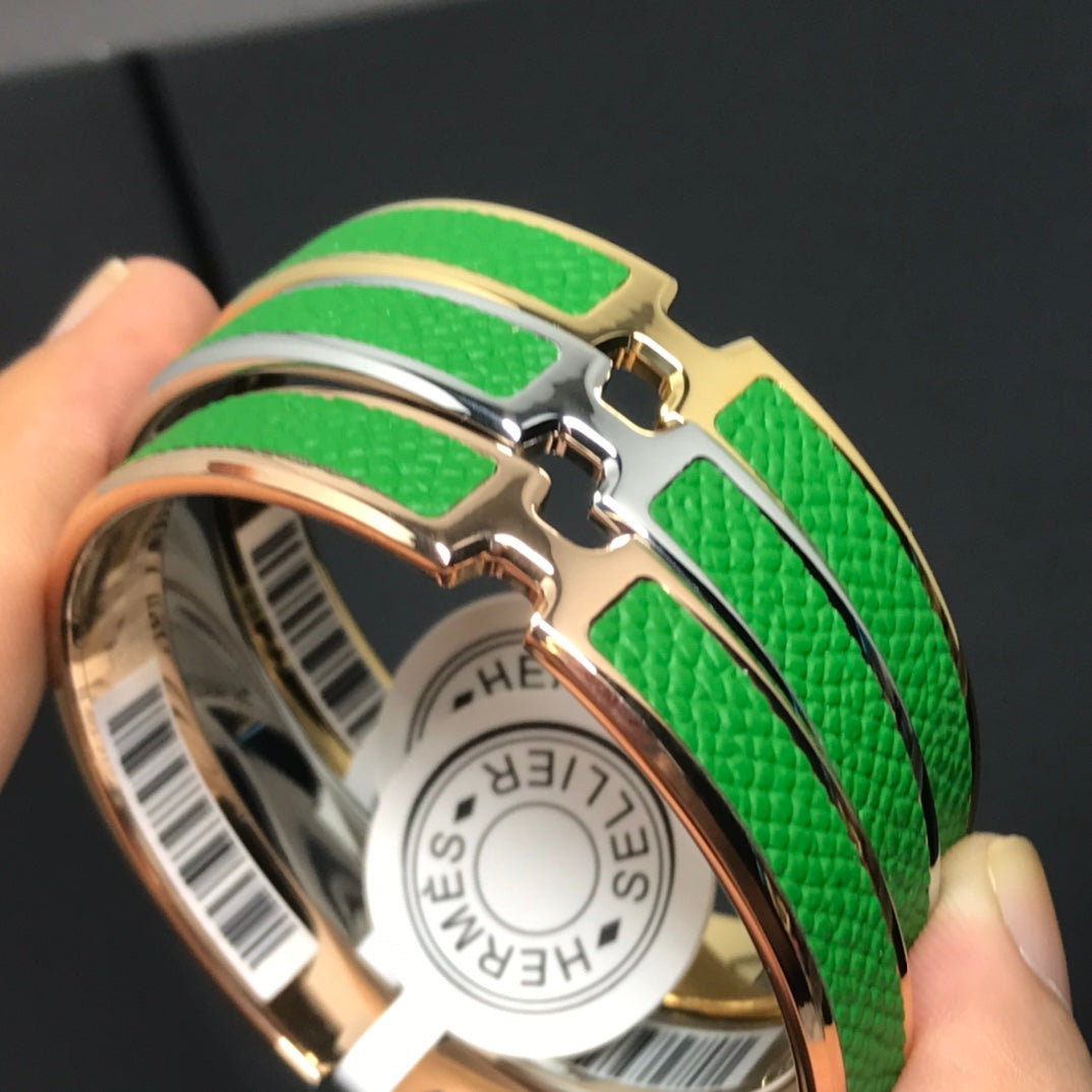 Hermes Olympe Green Bracelet