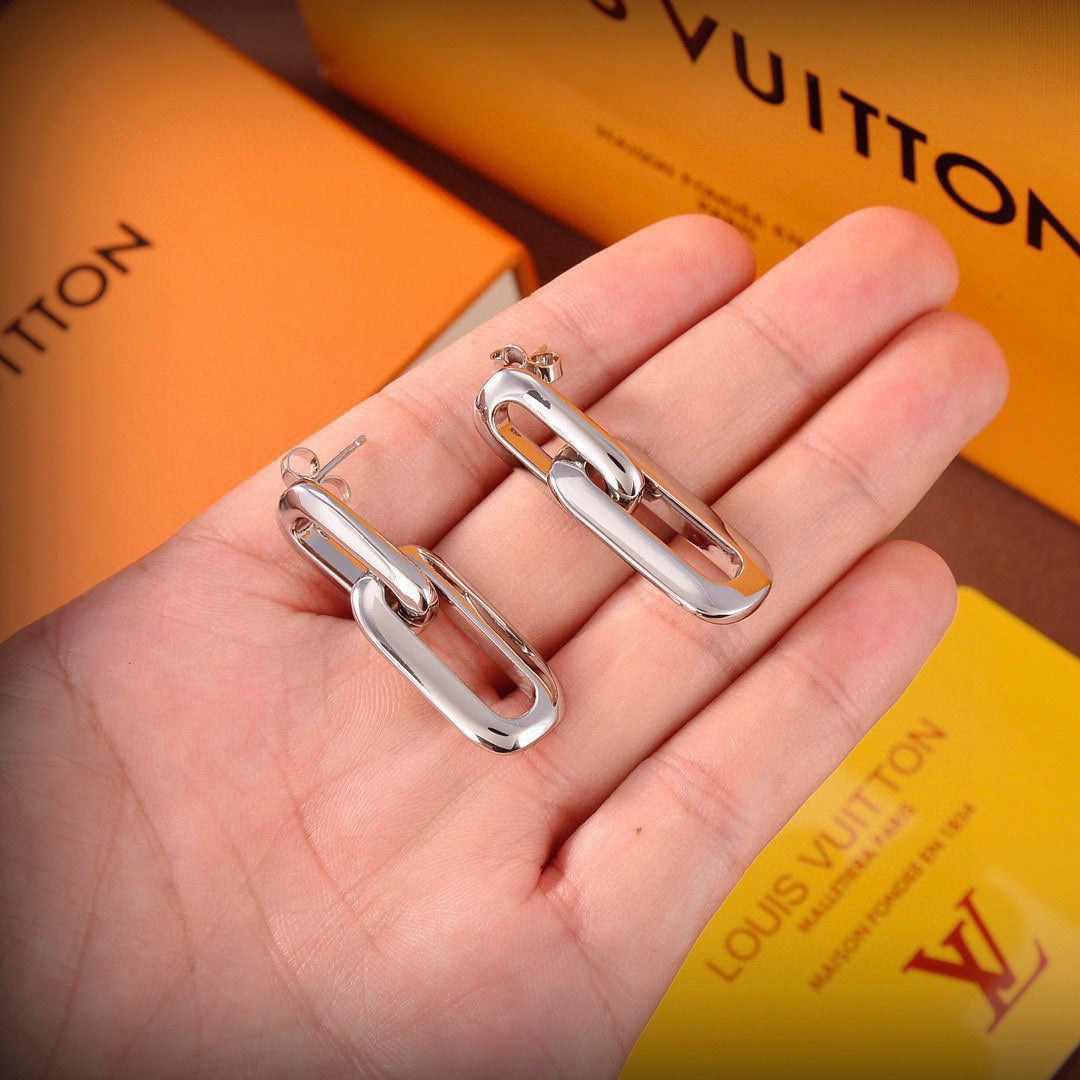 Louis Vuitton Edge Earrings - 18K White Gold