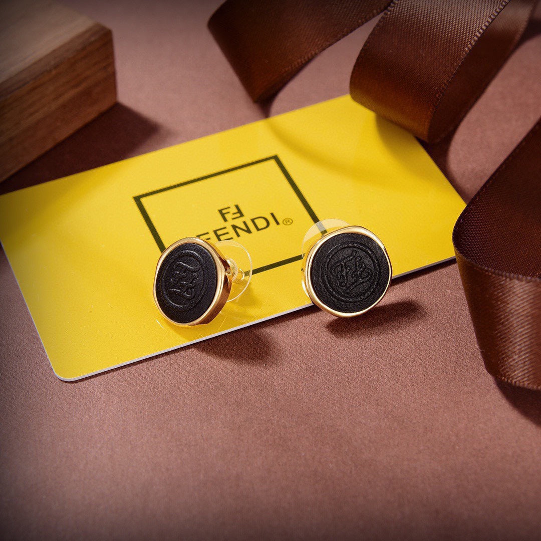 Fendi Vintage Color Earrings - 18K Yellow Gold
