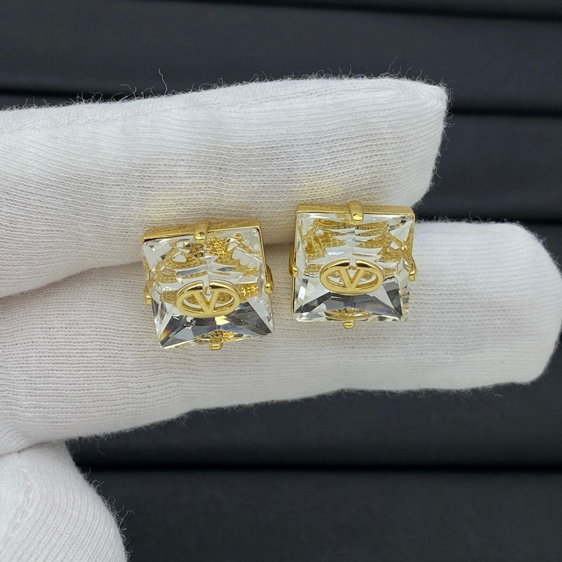Valentino Valentino Color Crystal Earrings - 18K Yellow Gold
