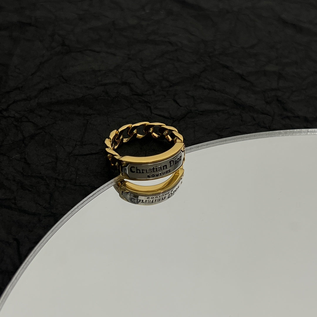 Dior Couture Chain Link Ring - 18K Yellow Gold