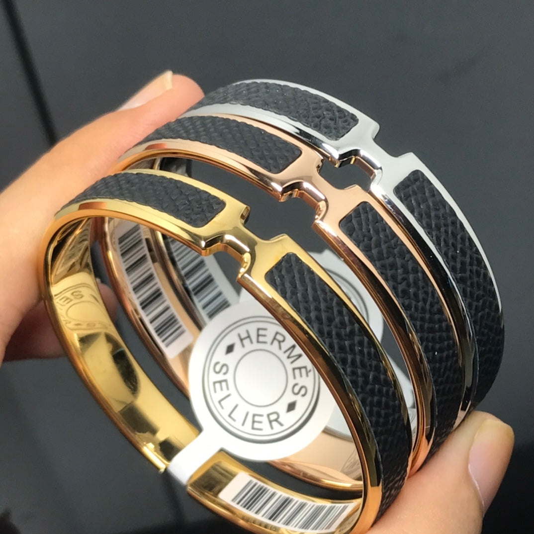 Hermes Olympe Black Bracelet