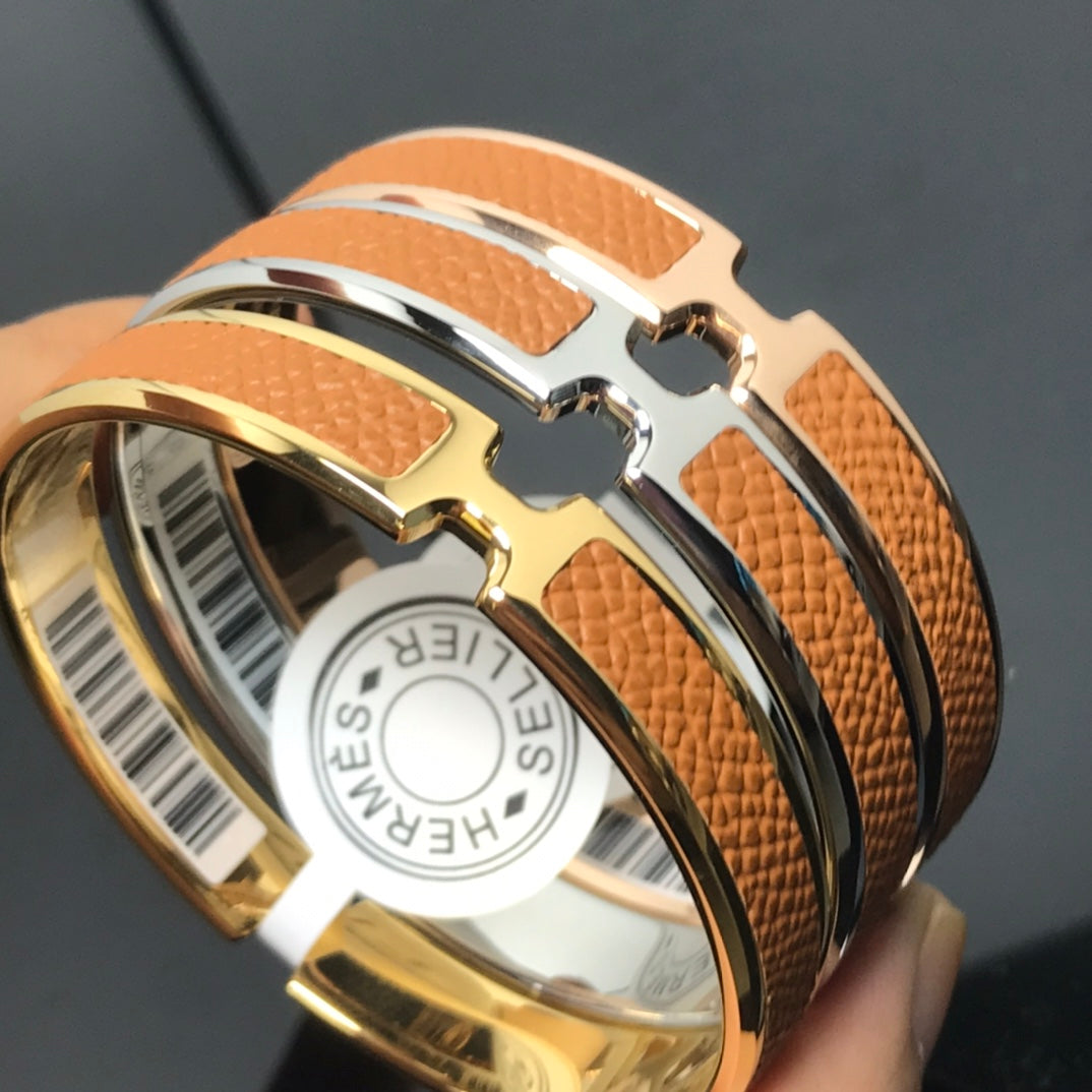 Hermes Olympe Orange Bracelet