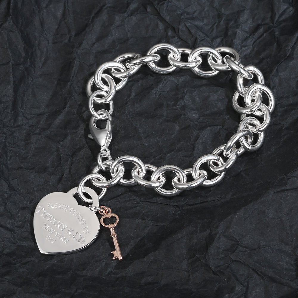 Tiffany Heart Tag Bracelet - 18K White Gold