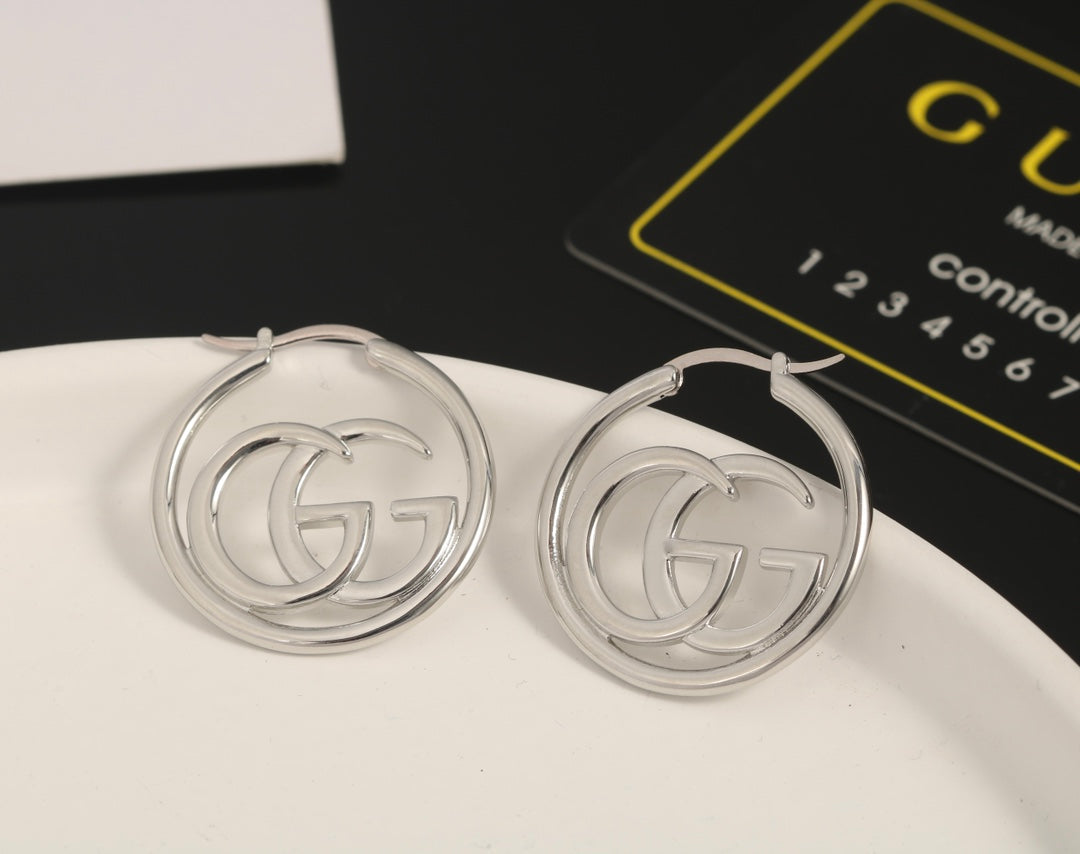 Gucci Double G Earrings - 2.5 cm Height - 18K Yellow Gold