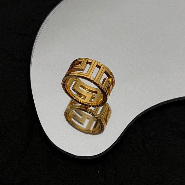 GRECA Ring - 18K Yellow Gold