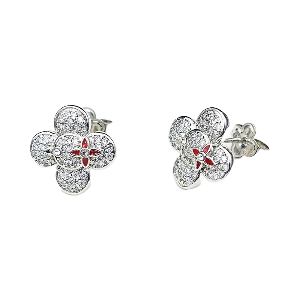 Louis Vuitton Vivienne Diamond Earrings - 18K Gold
