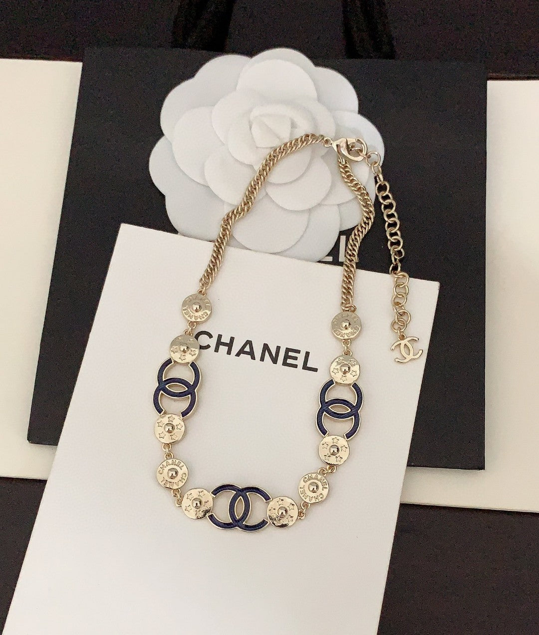 Chanel Blue Choker Necklace
