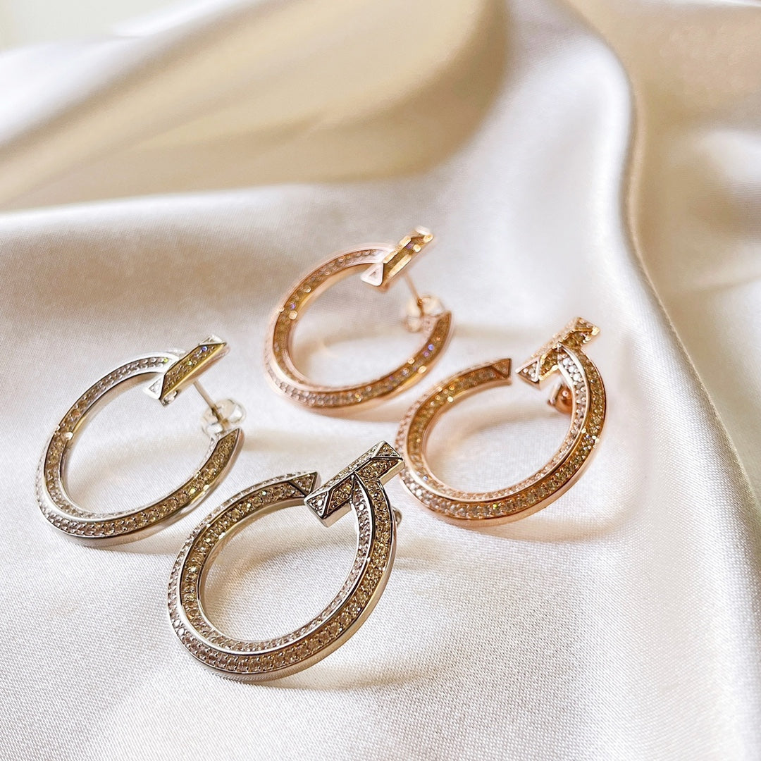 Tiffany T1 Open Hoop Earrings - 18K White Gold
