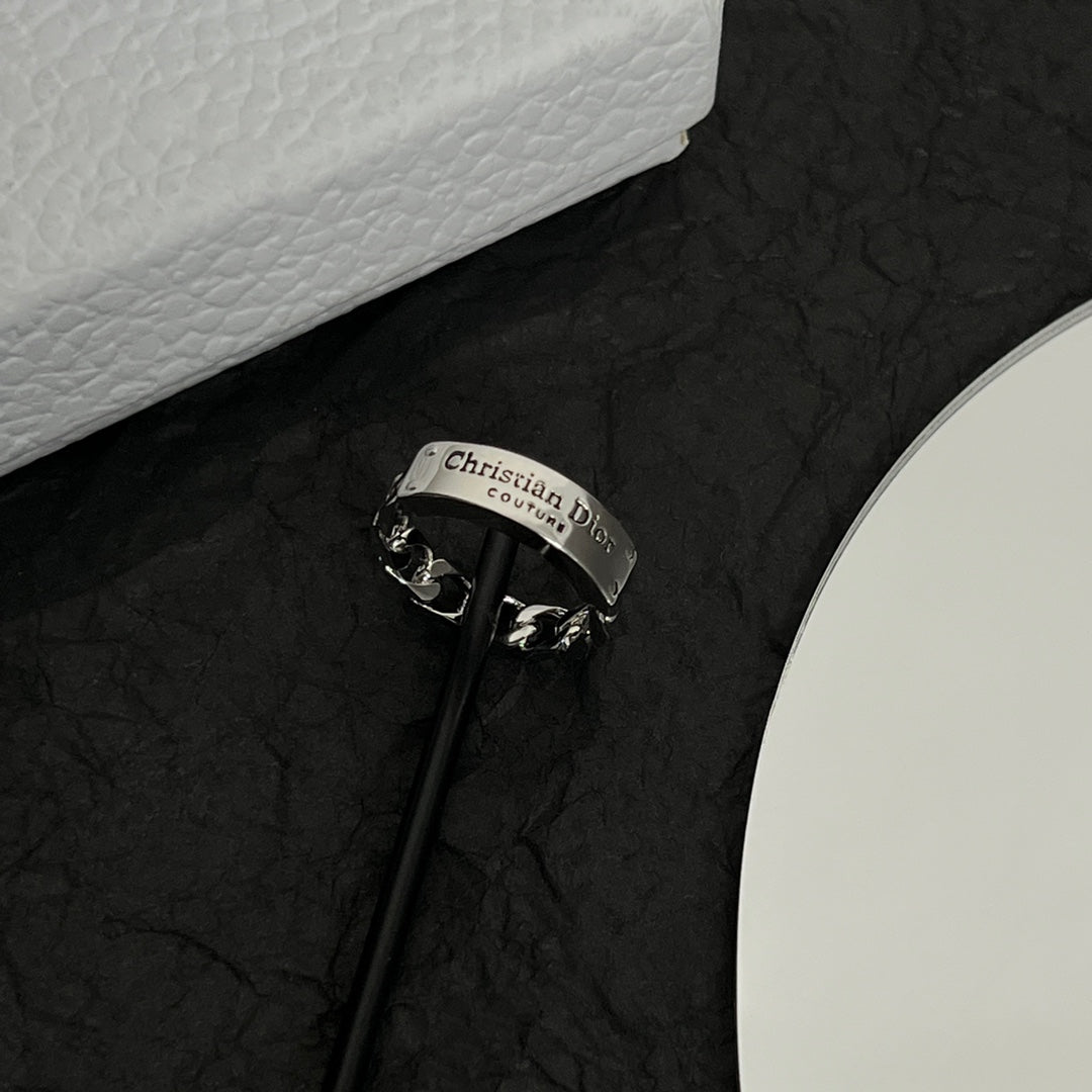 Dior Couture Chain Link Ring - 18K White Gold