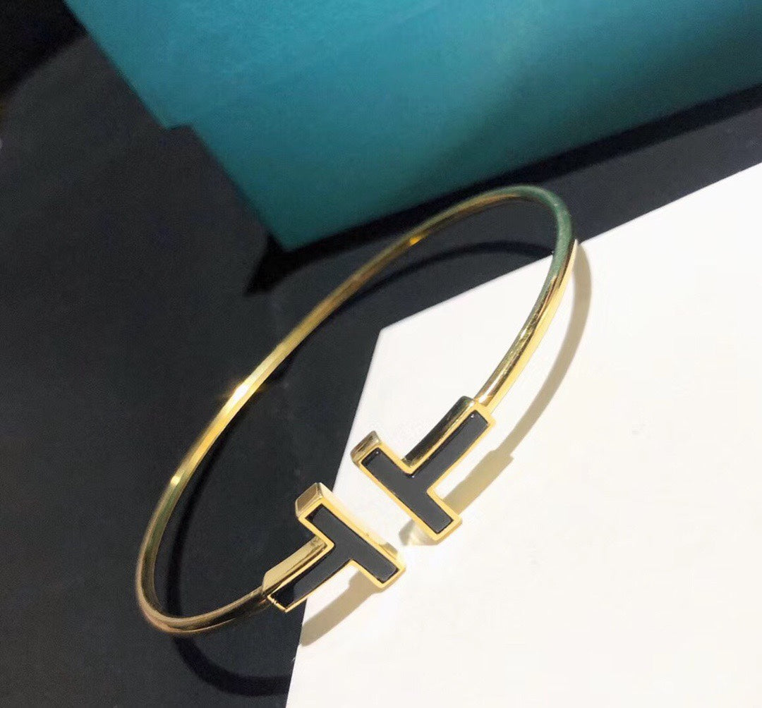 Tiffany Black Bracelet - 18K Gold