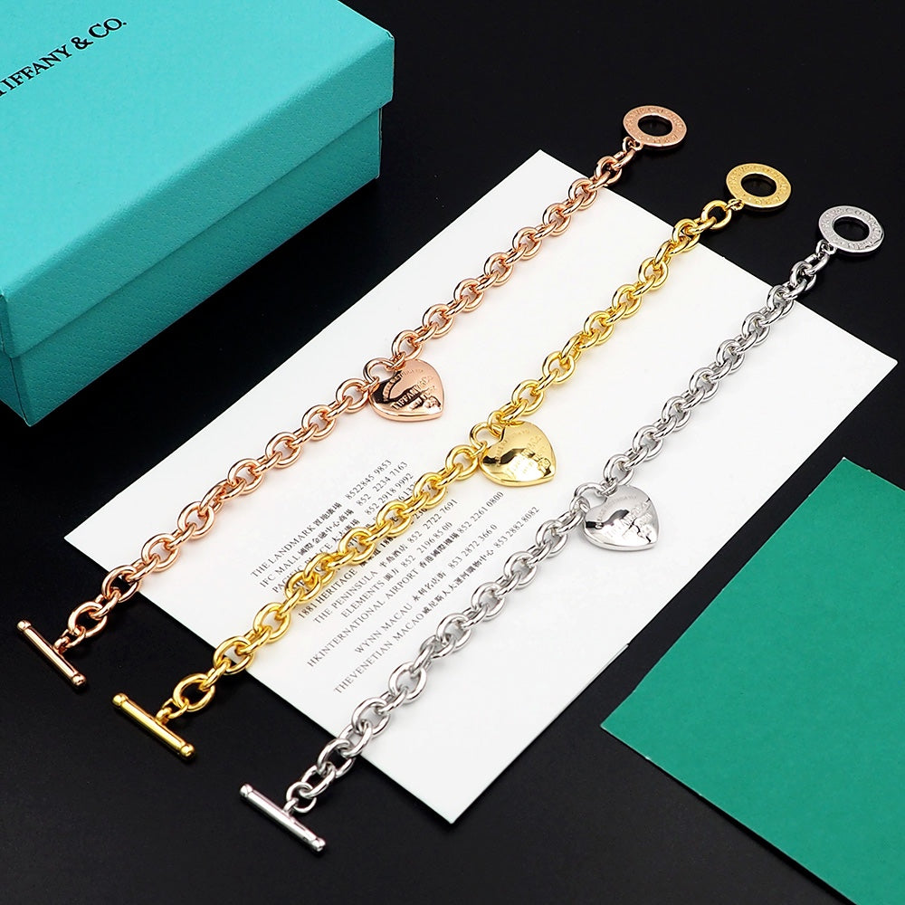 Tiffany Tag Chain Bracelet - 18K Gold
