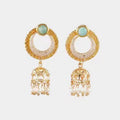 Bvlgari Circle Diamond Earrings - 18K Yellow Gold