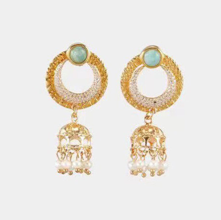 Bvlgari Circle Diamond Earrings - 18K Yellow Gold