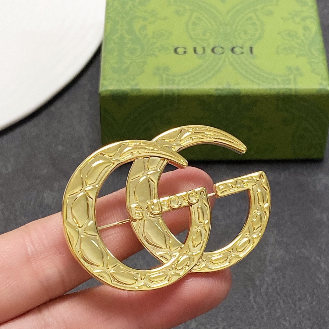 Gucci Double G Brooch