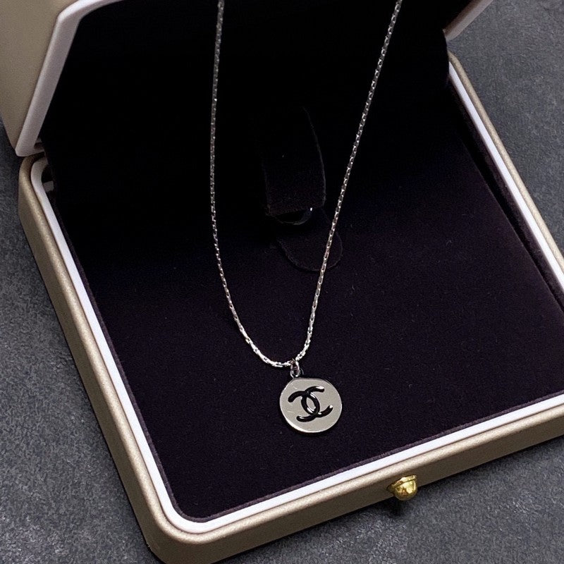Chanel Round Logo Necklace