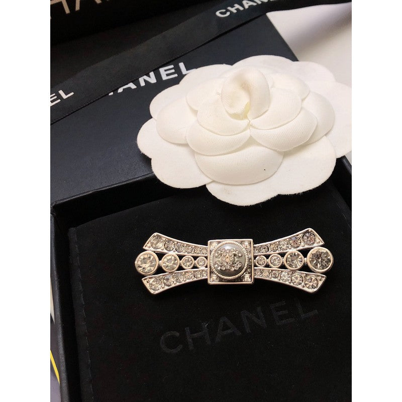 Chanel Bow Tie Diamond Brooch