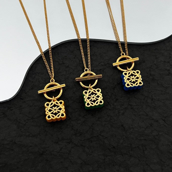LOEWE Anagram Pendant Necklace