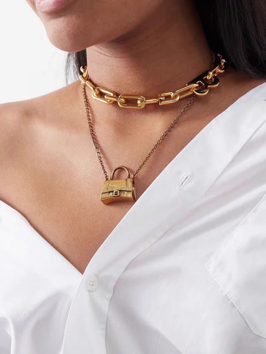 Balenciaga Hourglass Bag Necklace