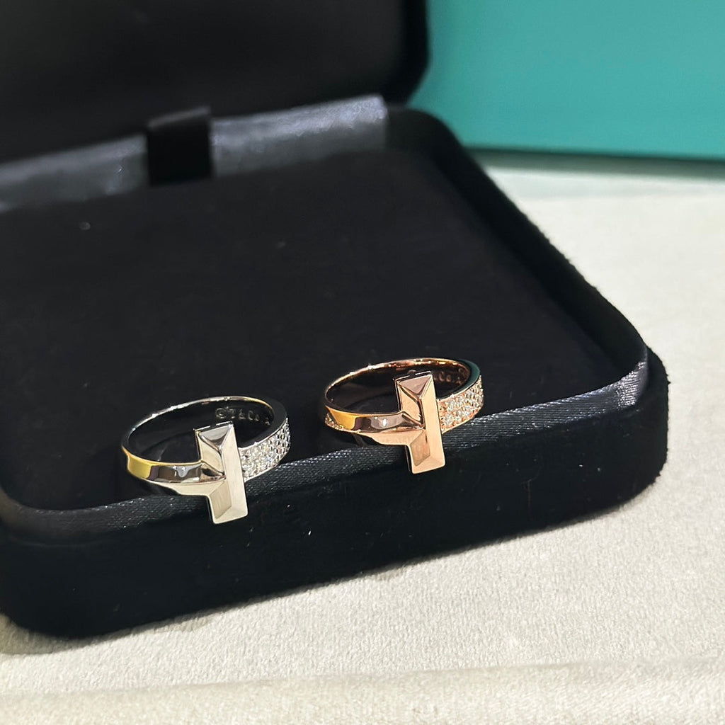 Tiffany T1 Moissanite Ring - 4.5 mm Width - 18K Gold