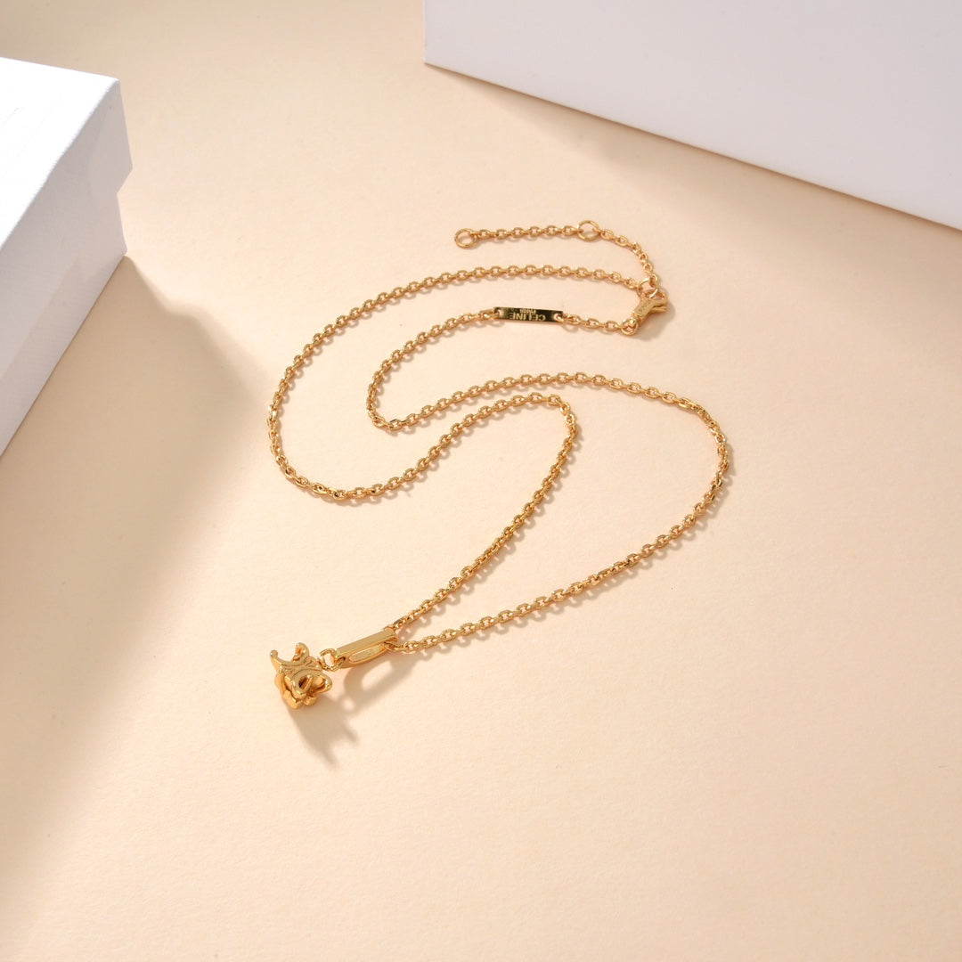 Celine Triomphe Solitaire Necklace