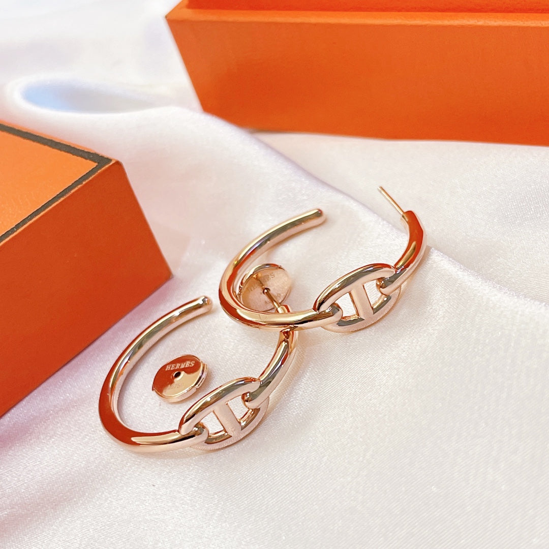 Hermes Chaine D'Ancre Earrings